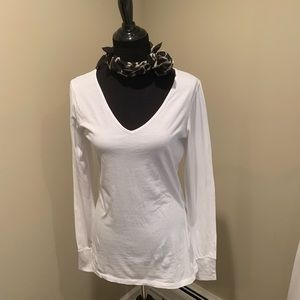 ASOS long sleeve wide v neck tee shirt with thumb holes